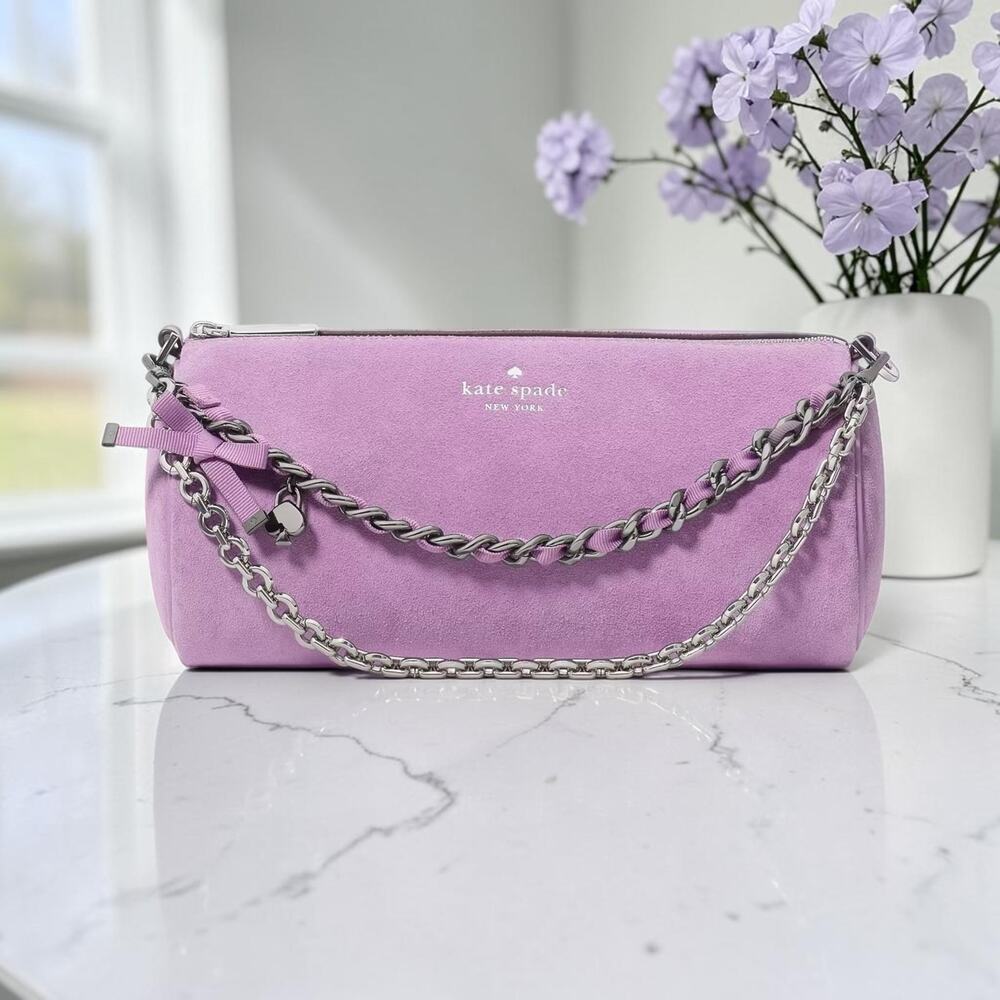 NWT Kate Spade Roulette Suede Mini Convertible Crossbody Bag Wisteria KM701